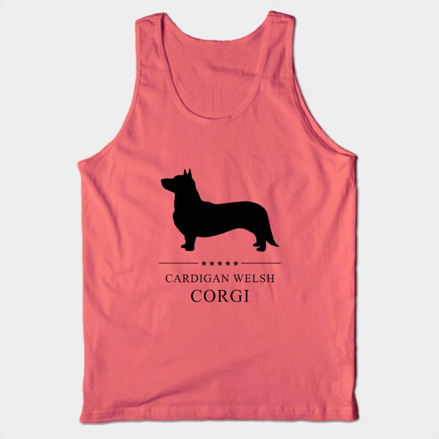 Cardigan Welsh Corgi Black Silhouette Tank Top by millersye